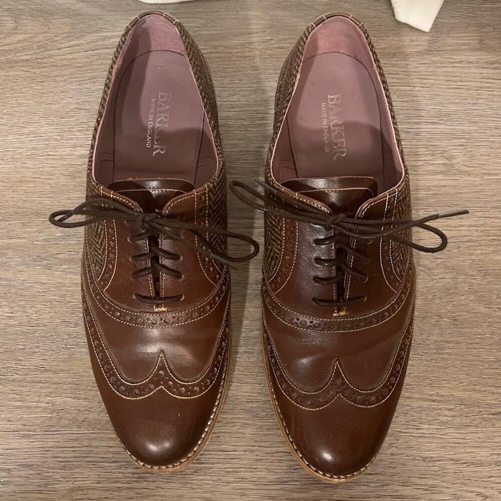 Beautiful genuine leather women's Oxford shoes handmade in England